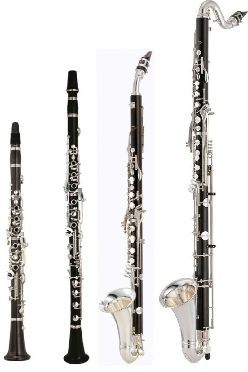 Diferentes tipos de clarinetes